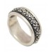 STERLING SILVER 925 UNISEX ROTATING BAND RING OXIDISED POLISH A 274